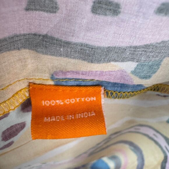 Oliphant Tie Strap Tiered Midi Dress Womens Size Small Kruger Saffron Tropical - Picture 5 of 14